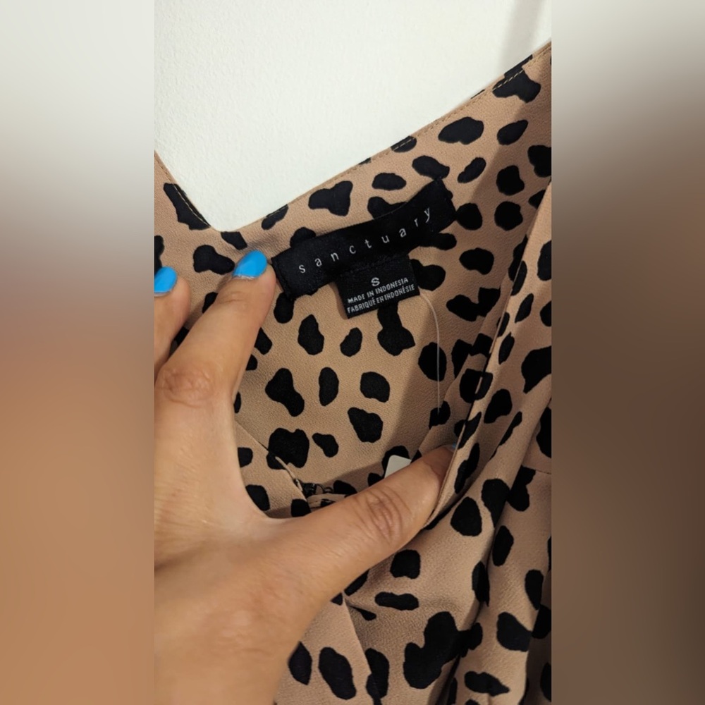 Anthropologie Sanctuary wrap it up spaghetti strap cheetah print dress - Picture 10 of 11